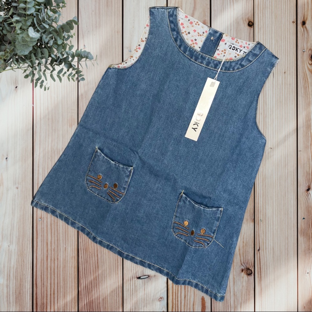 GDKY, Little Girls Blue Jean Dress, size 7 T